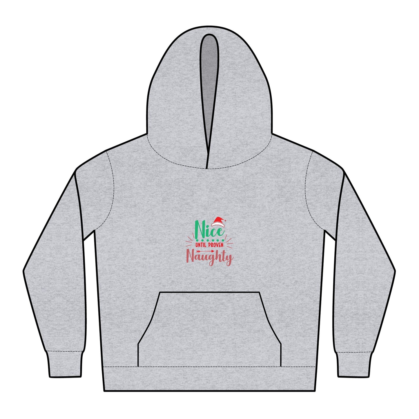 Kids Santa Hoodie - "Nice But Spoiled, Naughty"