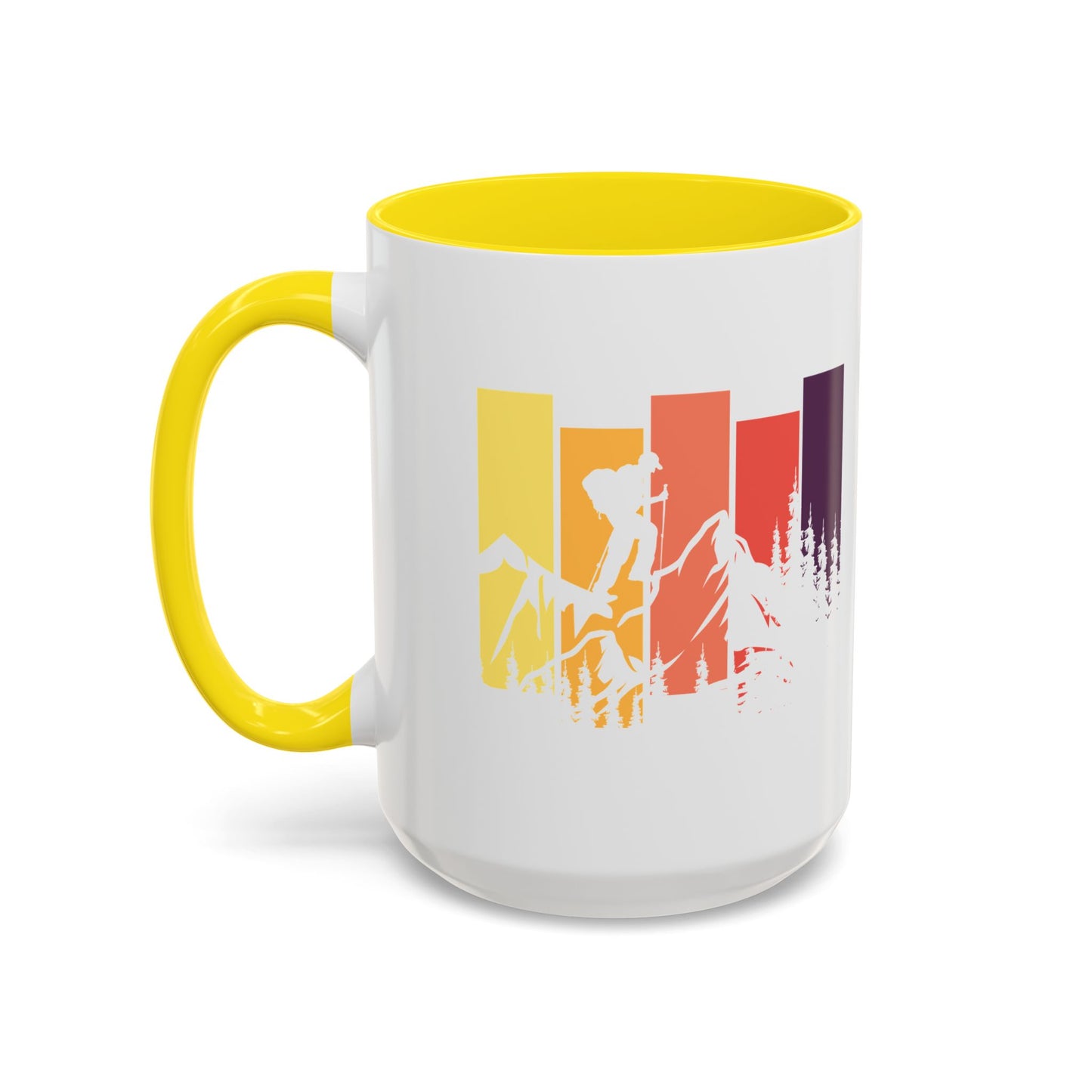 Colorful Mountain Adventure Coffee Mug, Nature Lover's Gift, Camping Mug, Hiking Coffee Cup, Outdoor Enthusiast Drinkware