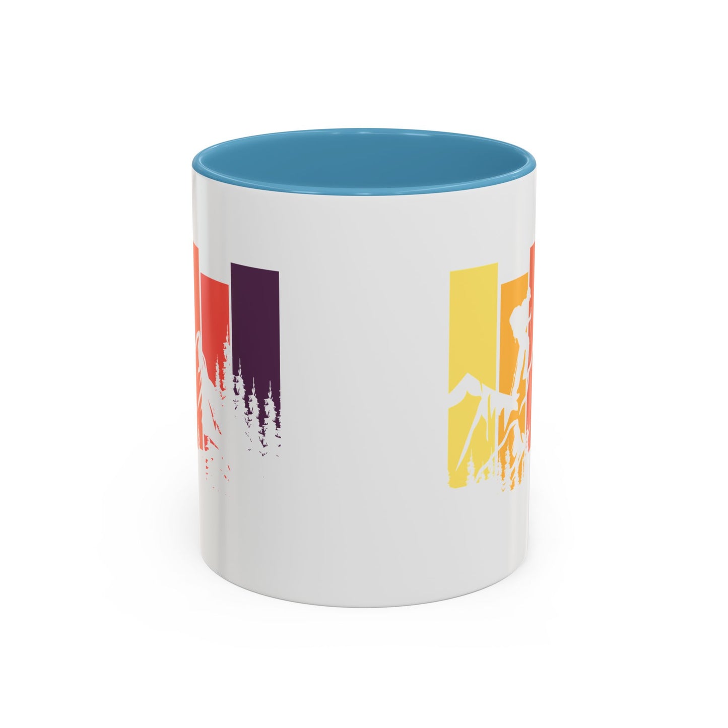 Colorful Mountain Adventure Coffee Mug, Nature Lover's Gift, Camping Mug, Hiking Coffee Cup, Outdoor Enthusiast Drinkware