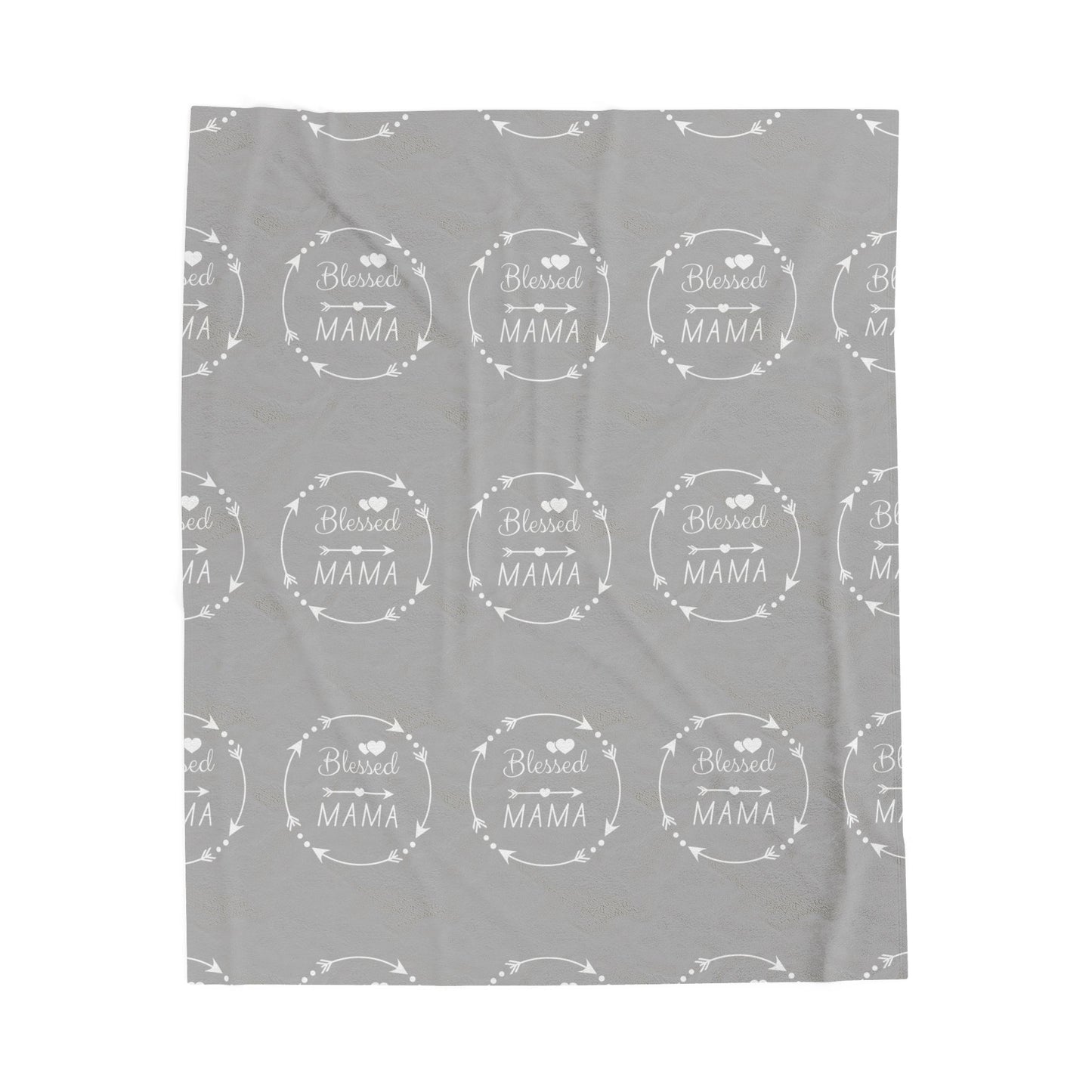 Blessed Mama Velveteen Plush Blanket - Cozy, Soft Gift for Mothers