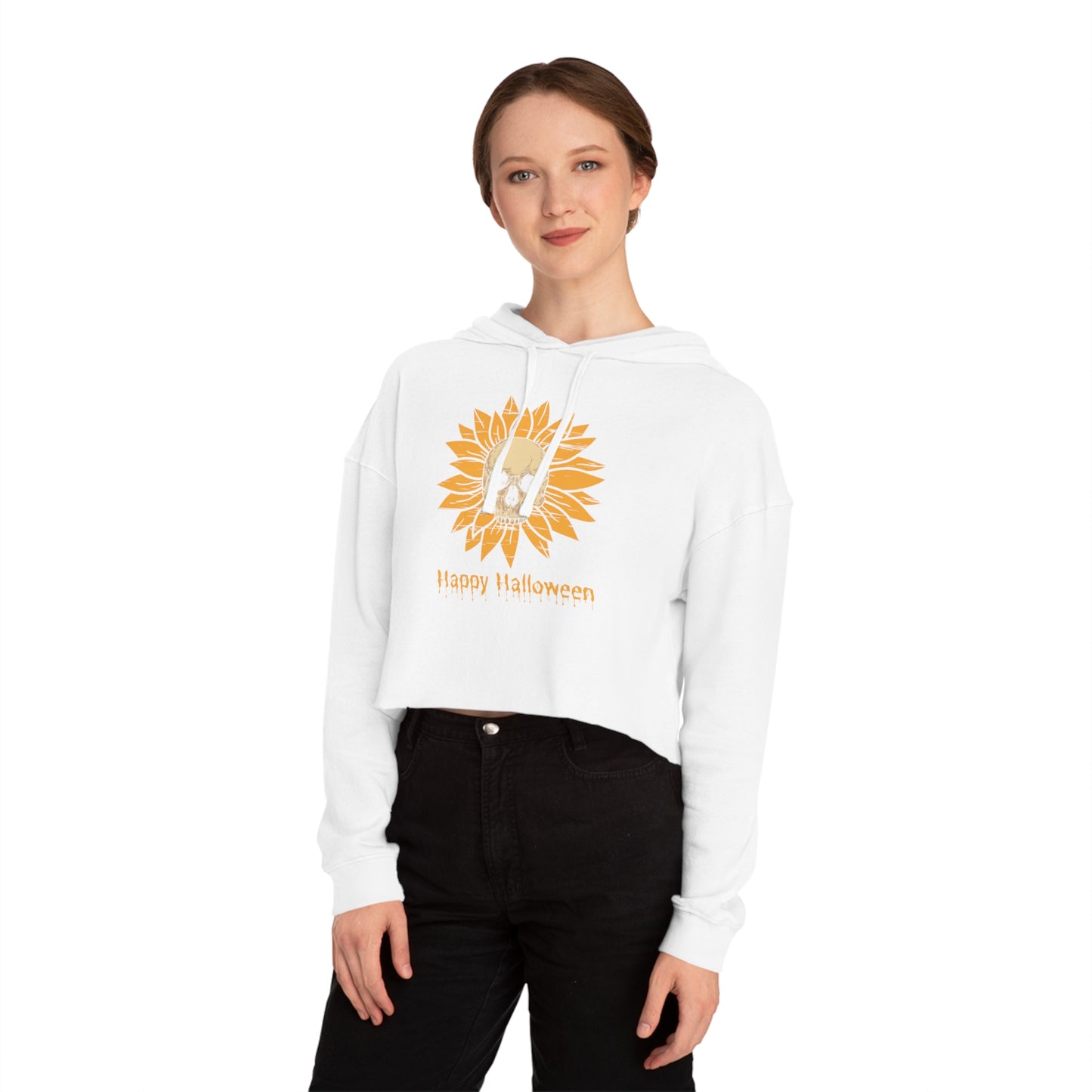 Womens Cropped Hooded Sweatshirt
