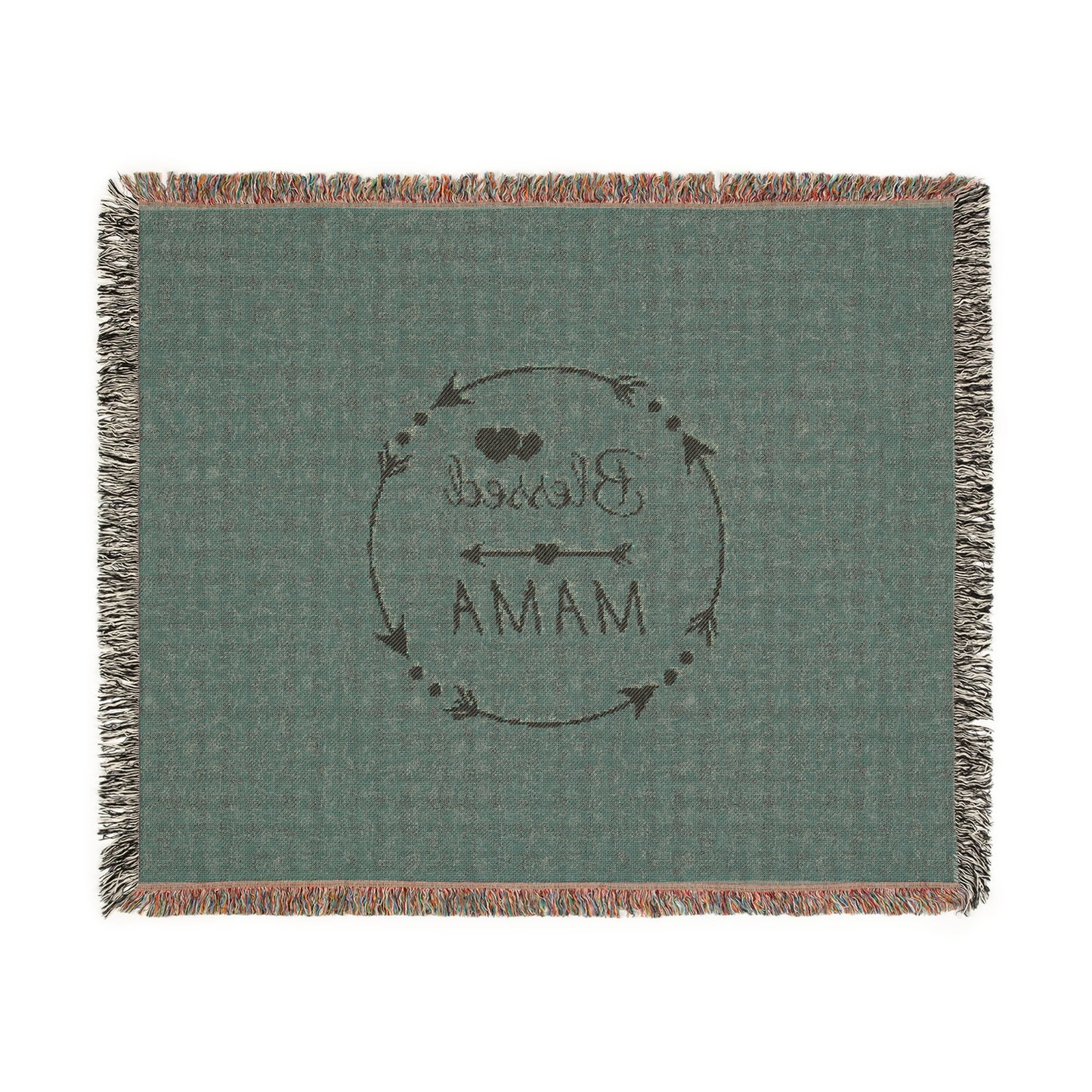 Blessed Mama Woven Blanket - Cozy Throw for Moms - Perfect Gift for Mother's Day & Celebrations