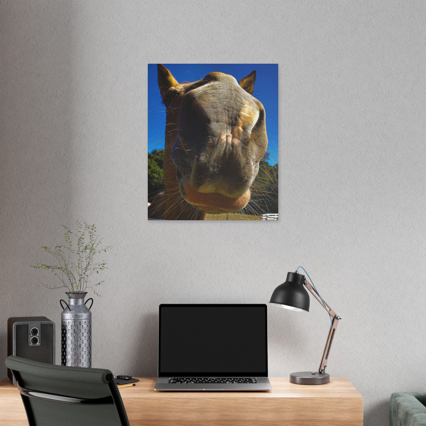 Classic Stretched Canvas - Its A Horse Of Course