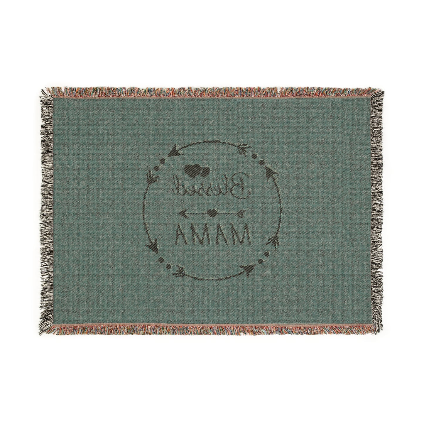 Blessed Mama Woven Blanket - Cozy Throw for Moms - Perfect Gift for Mother's Day & Celebrations