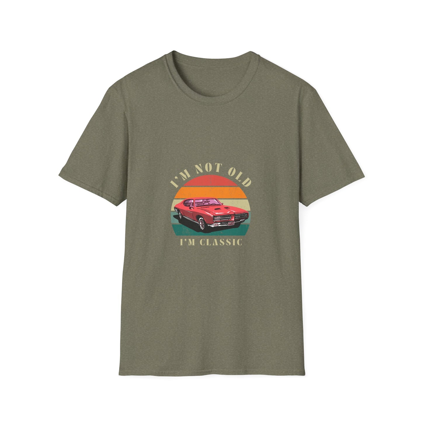 Vintage Classic Car Unisex Softstyle T-Shirt - "I'm Not Old, I'm Classic"