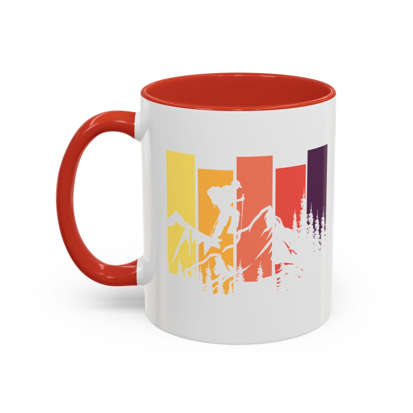 Colorful Mountain Adventure Coffee Mug, Nature Lover's Gift, Camping Mug, Hiking Coffee Cup, Outdoor Enthusiast Drinkware