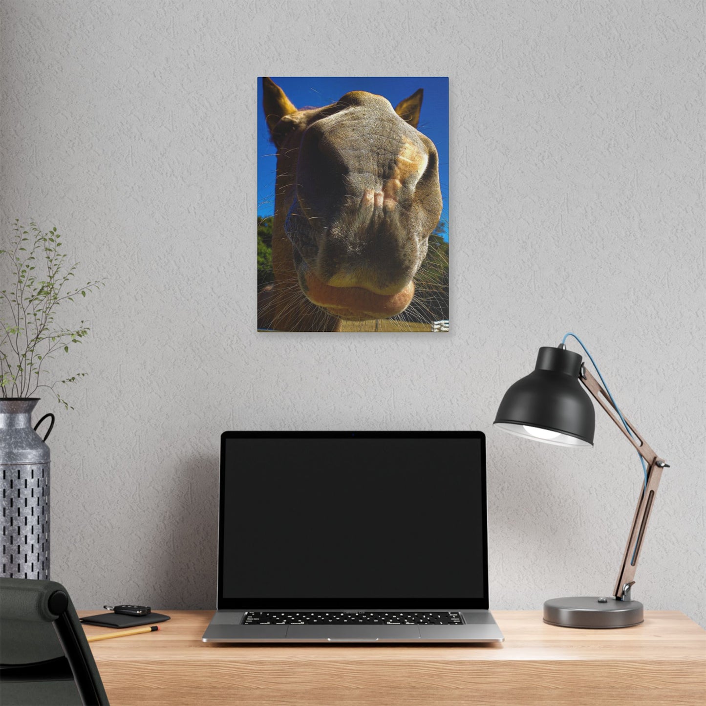 Classic Stretched Canvas - Its A Horse Of Course