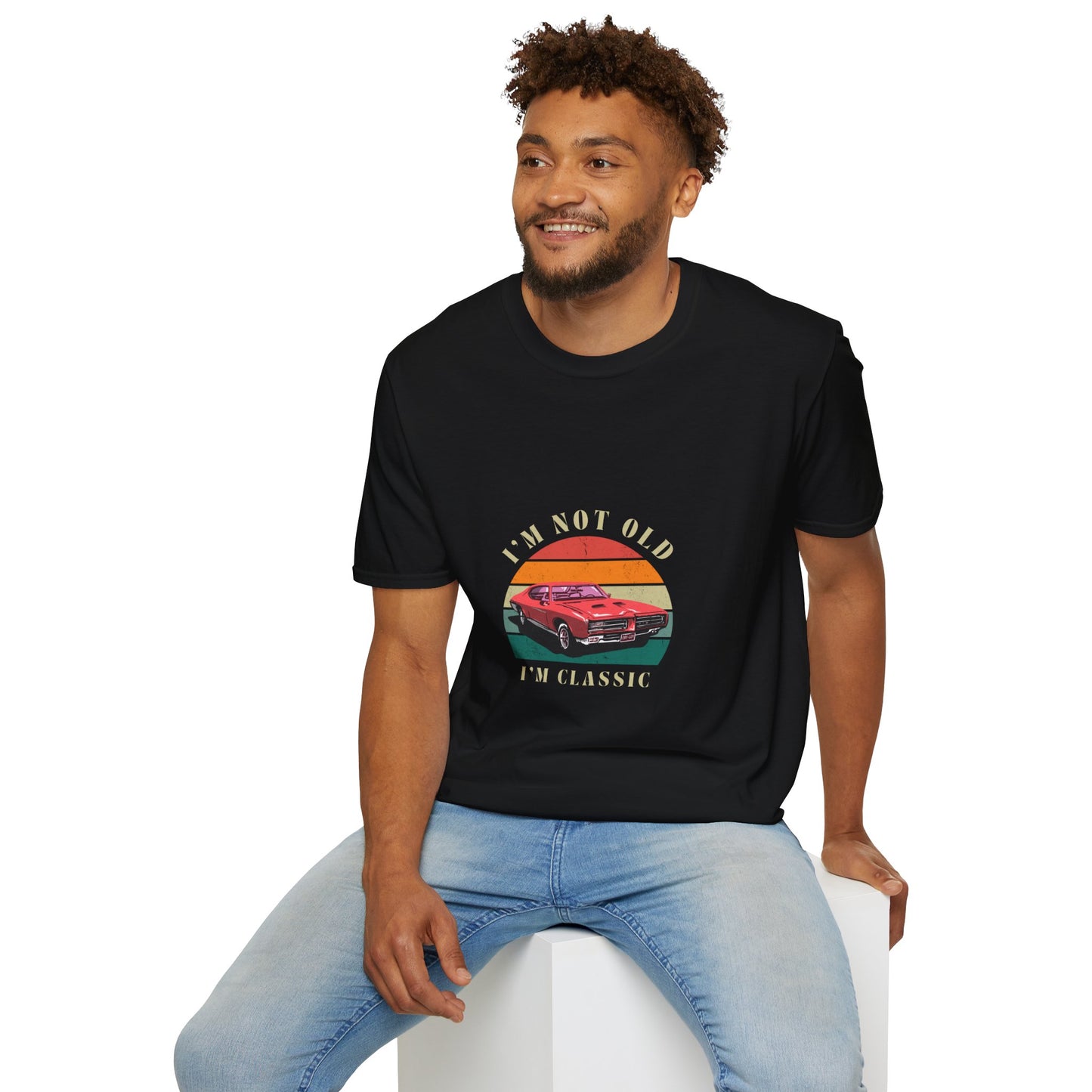 Vintage Classic Car Unisex Softstyle T-Shirt - "I'm Not Old, I'm Classic"