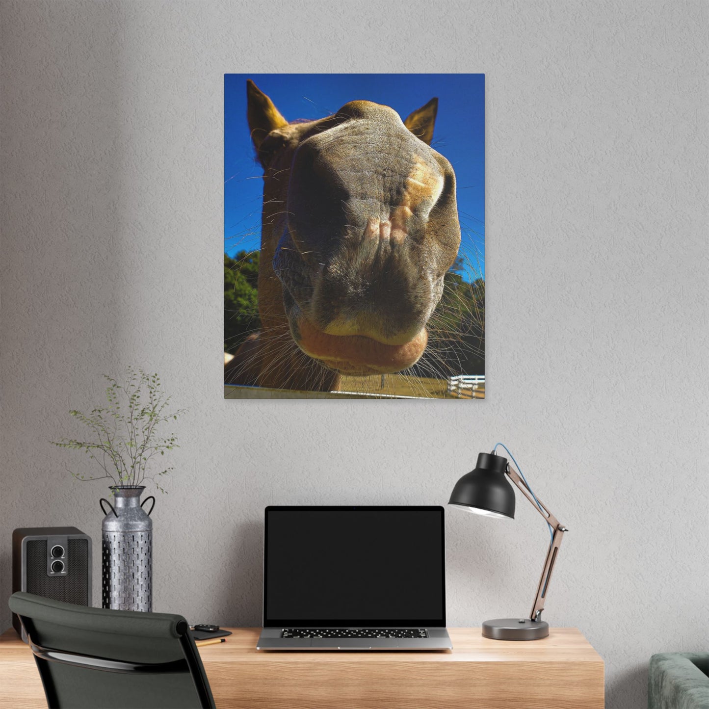 Classic Stretched Canvas - Its A Horse Of Course