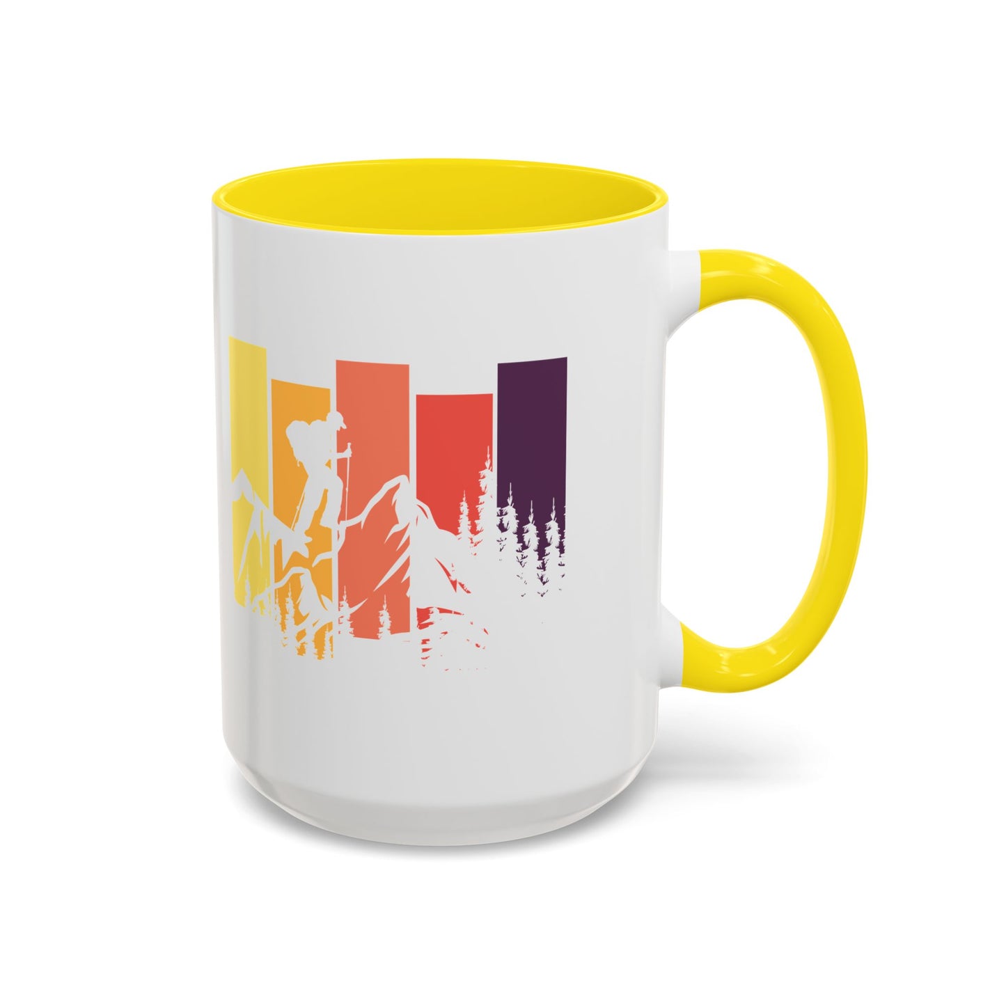 Colorful Mountain Adventure Coffee Mug, Nature Lover's Gift, Camping Mug, Hiking Coffee Cup, Outdoor Enthusiast Drinkware