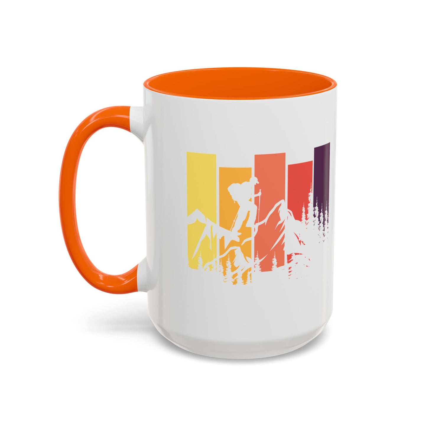 Colorful Mountain Adventure Coffee Mug, Nature Lover's Gift, Camping Mug, Hiking Coffee Cup, Outdoor Enthusiast Drinkware