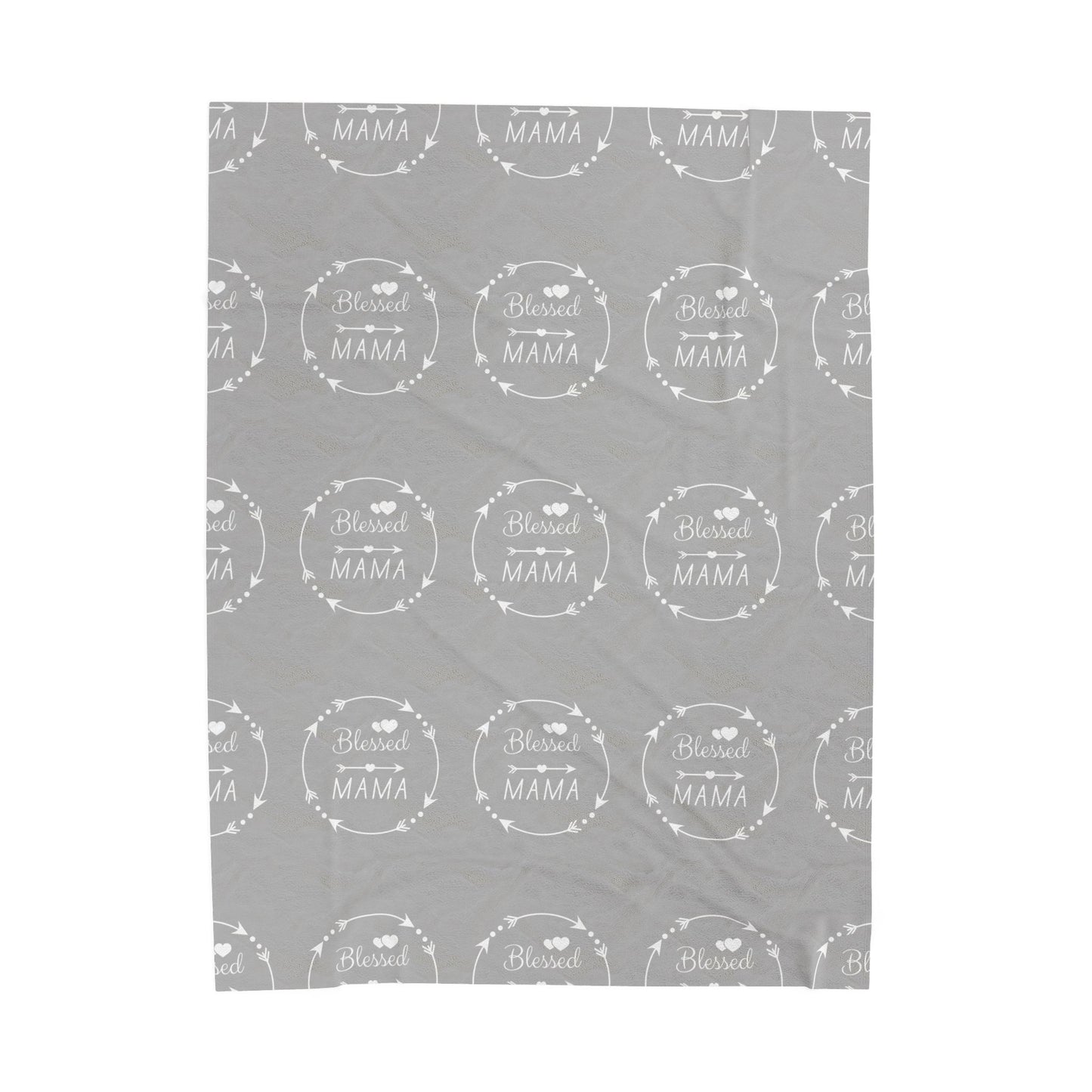Blessed Mama Velveteen Plush Blanket - Cozy, Soft Gift for Mothers