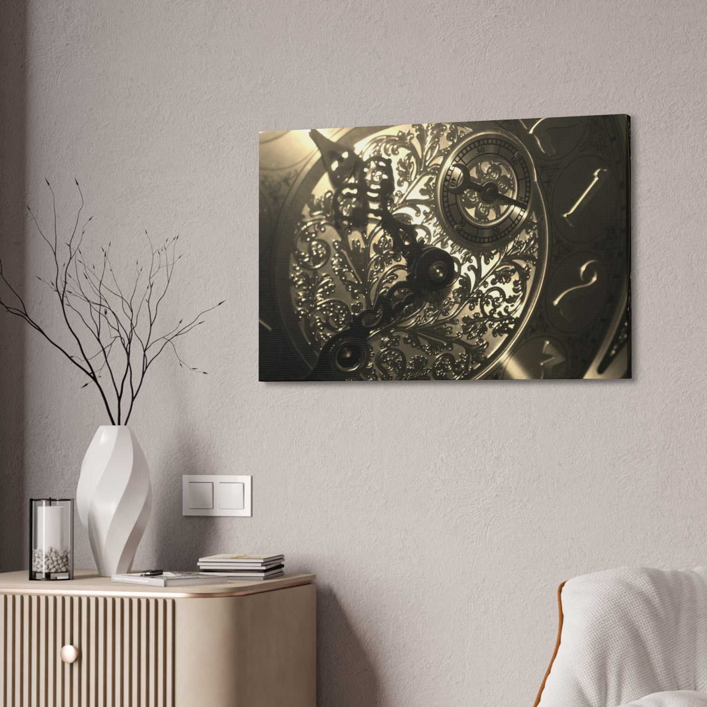 Canvas Stretched, 1.5'' - Grandfather Clock
