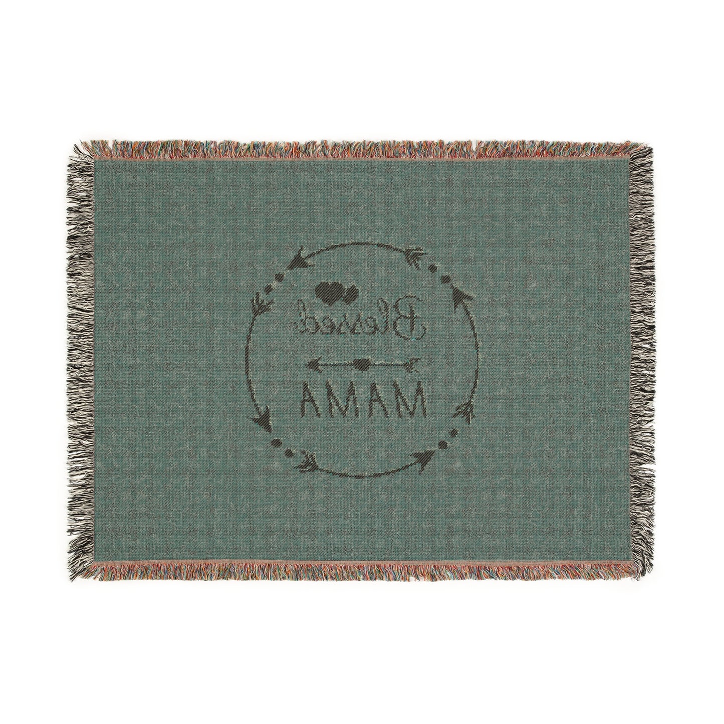 Blessed Mama Woven Blanket - Cozy Throw for Moms - Perfect Gift for Mother's Day & Celebrations