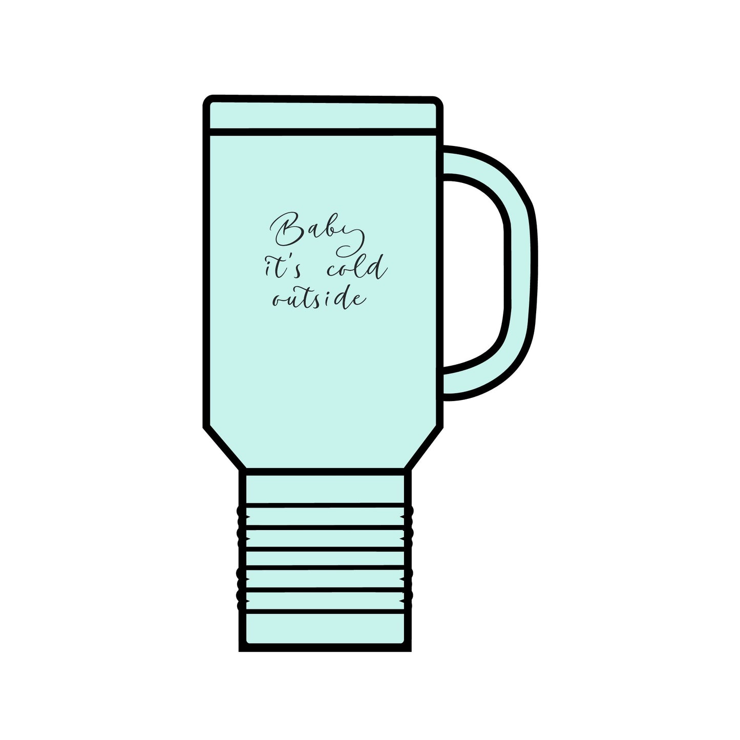 Chic Insulated Travel Mug - 40oz, Perfect for Cold Days, Gift for Coffee Lovers, Outdoor Adventure, Winter Travel, Stylish Drinkware