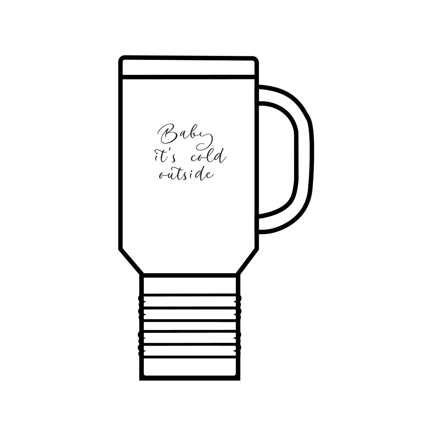 Chic Insulated Travel Mug - 40oz, Perfect for Cold Days, Gift for Coffee Lovers, Outdoor Adventure, Winter Travel, Stylish Drinkware