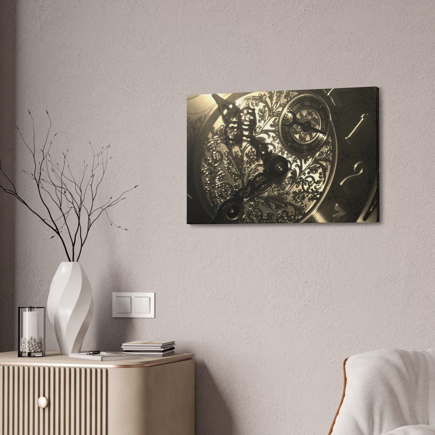 Canvas Stretched, 1.5'' - Grandfather Clock