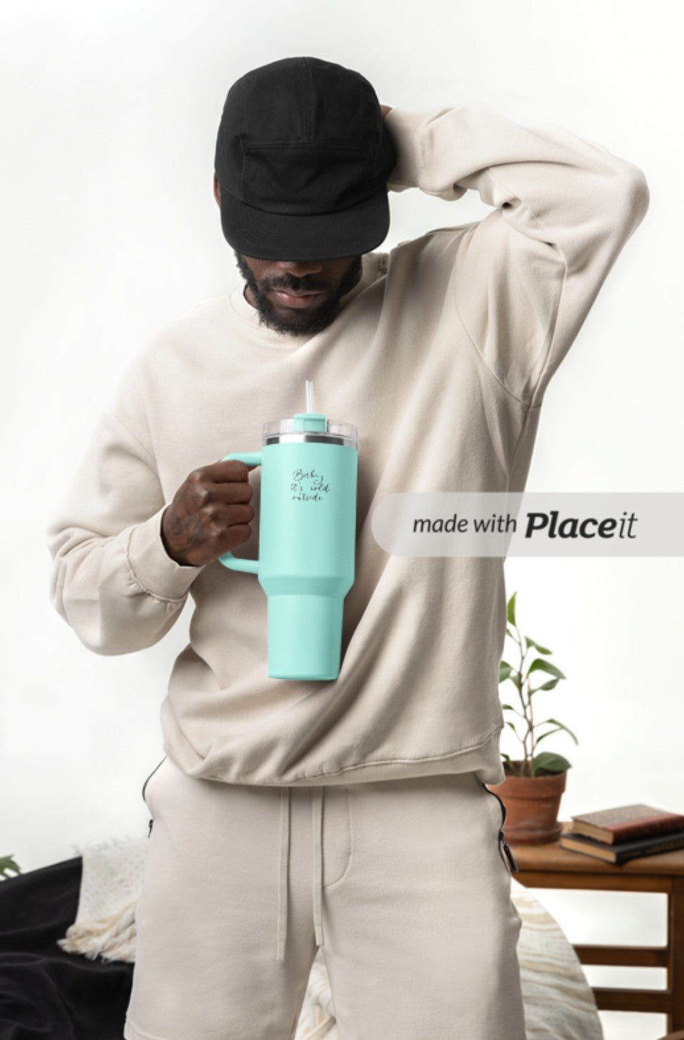 Chic Insulated Travel Mug - 40oz, Perfect for Cold Days, Gift for Coffee Lovers, Outdoor Adventure, Winter Travel, Stylish Drinkware