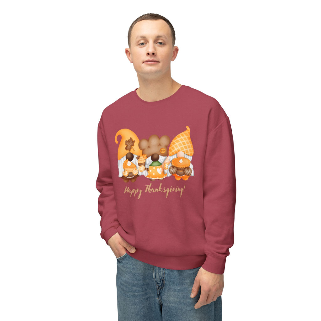 Thanksgiving Gnome Sweatshirt, Unisex Fall Crewneck Pullover, Cozy Autumn Gift, Harvest Celebration Apparel, Holiday Comfort Wear