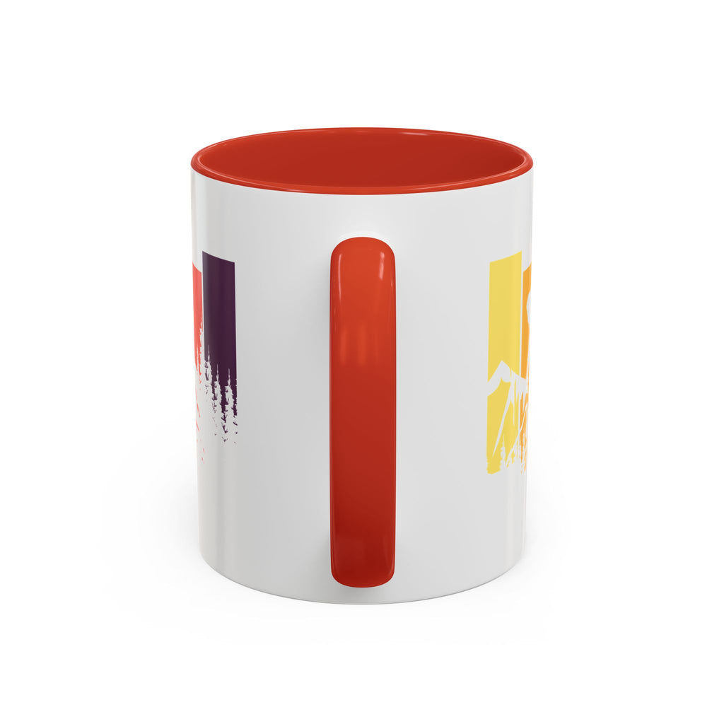 Colorful Mountain Adventure Coffee Mug, Nature Lover's Gift, Camping Mug, Hiking Coffee Cup, Outdoor Enthusiast Drinkware