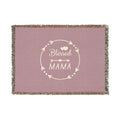 Blessed Mama Woven Blanket - Cozy Throw for Moms - Perfect Gift for Mother's Day & Celebrations