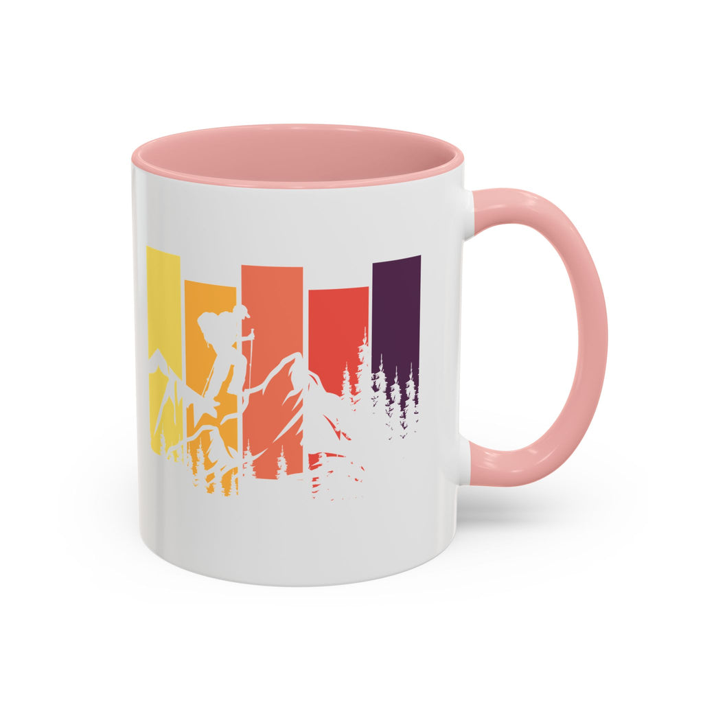Colorful Mountain Adventure Coffee Mug, Nature Lover's Gift, Camping Mug, Hiking Coffee Cup, Outdoor Enthusiast Drinkware