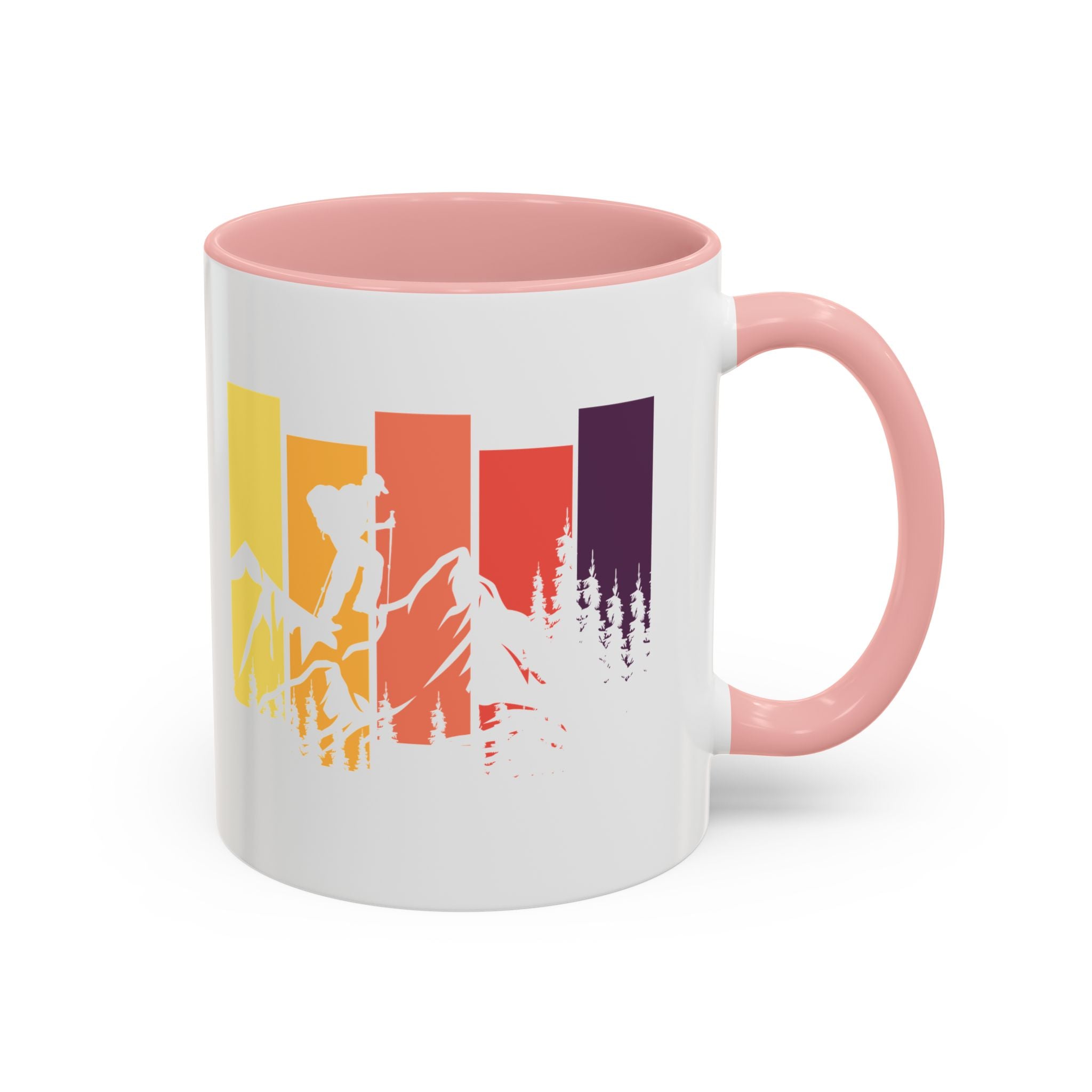 Colorful Mountain Adventure Coffee Mug, Nature Lover's Gift, Camping Mug, Hiking Coffee Cup, Outdoor Enthusiast Drinkware