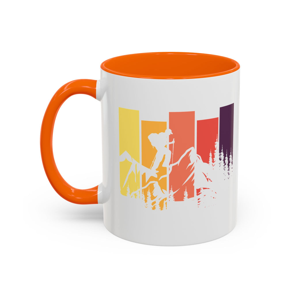 Colorful Mountain Adventure Coffee Mug, Nature Lover's Gift, Camping Mug, Hiking Coffee Cup, Outdoor Enthusiast Drinkware
