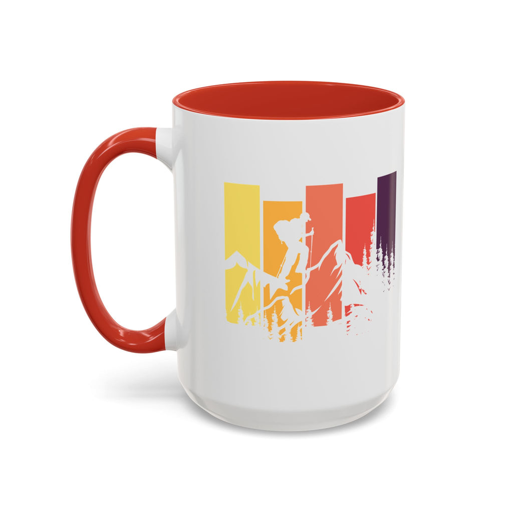 Colorful Mountain Adventure Coffee Mug, Nature Lover's Gift, Camping Mug, Hiking Coffee Cup, Outdoor Enthusiast Drinkware