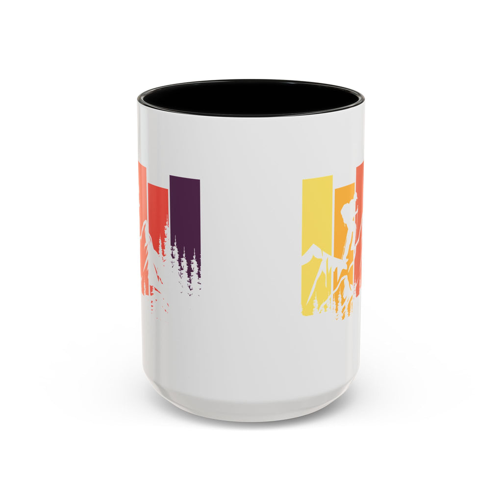 Colorful Mountain Adventure Coffee Mug, Nature Lover's Gift, Camping Mug, Hiking Coffee Cup, Outdoor Enthusiast Drinkware