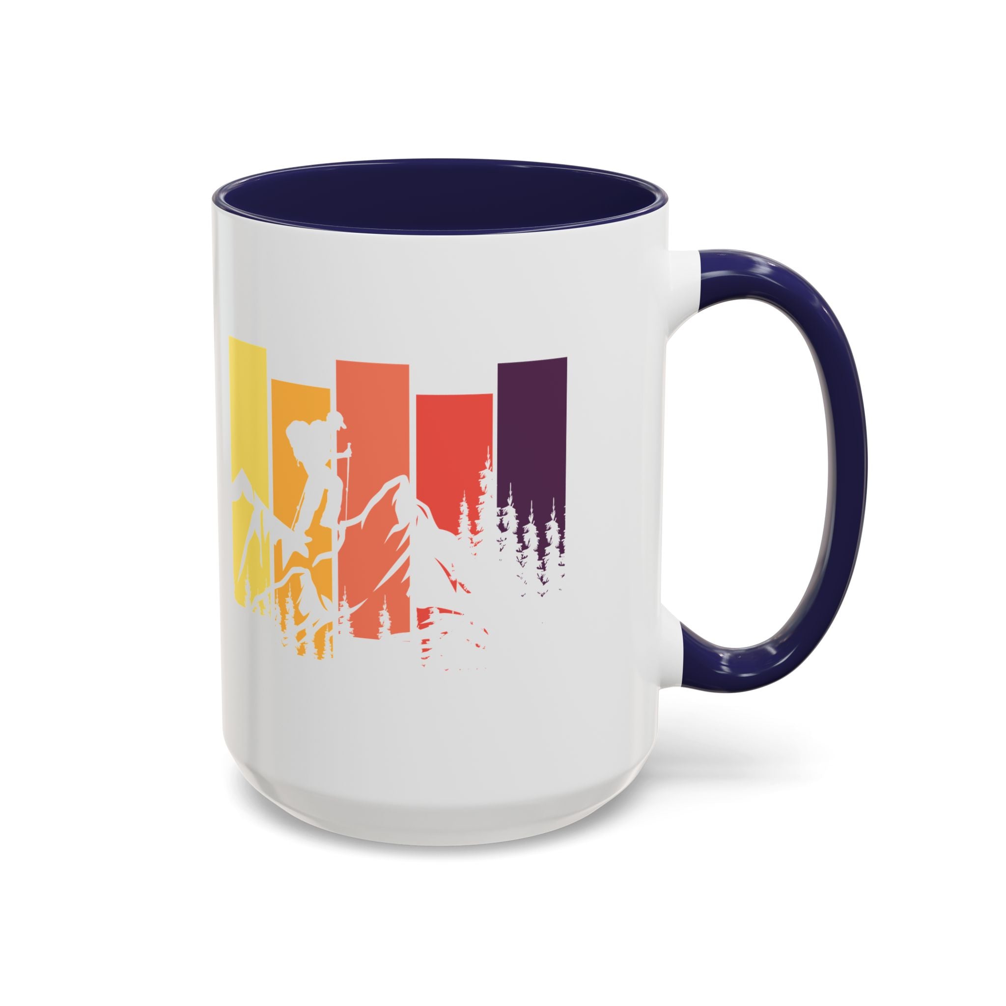 Colorful Mountain Adventure Coffee Mug, Nature Lover's Gift, Camping Mug, Hiking Coffee Cup, Outdoor Enthusiast Drinkware