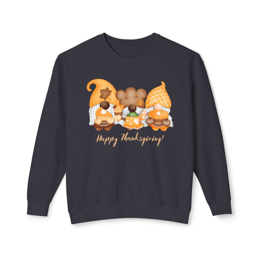 Thanksgiving Gnome Sweatshirt, Unisex Fall Crewneck Pullover, Cozy Autumn Gift, Harvest Celebration Apparel, Holiday Comfort Wear