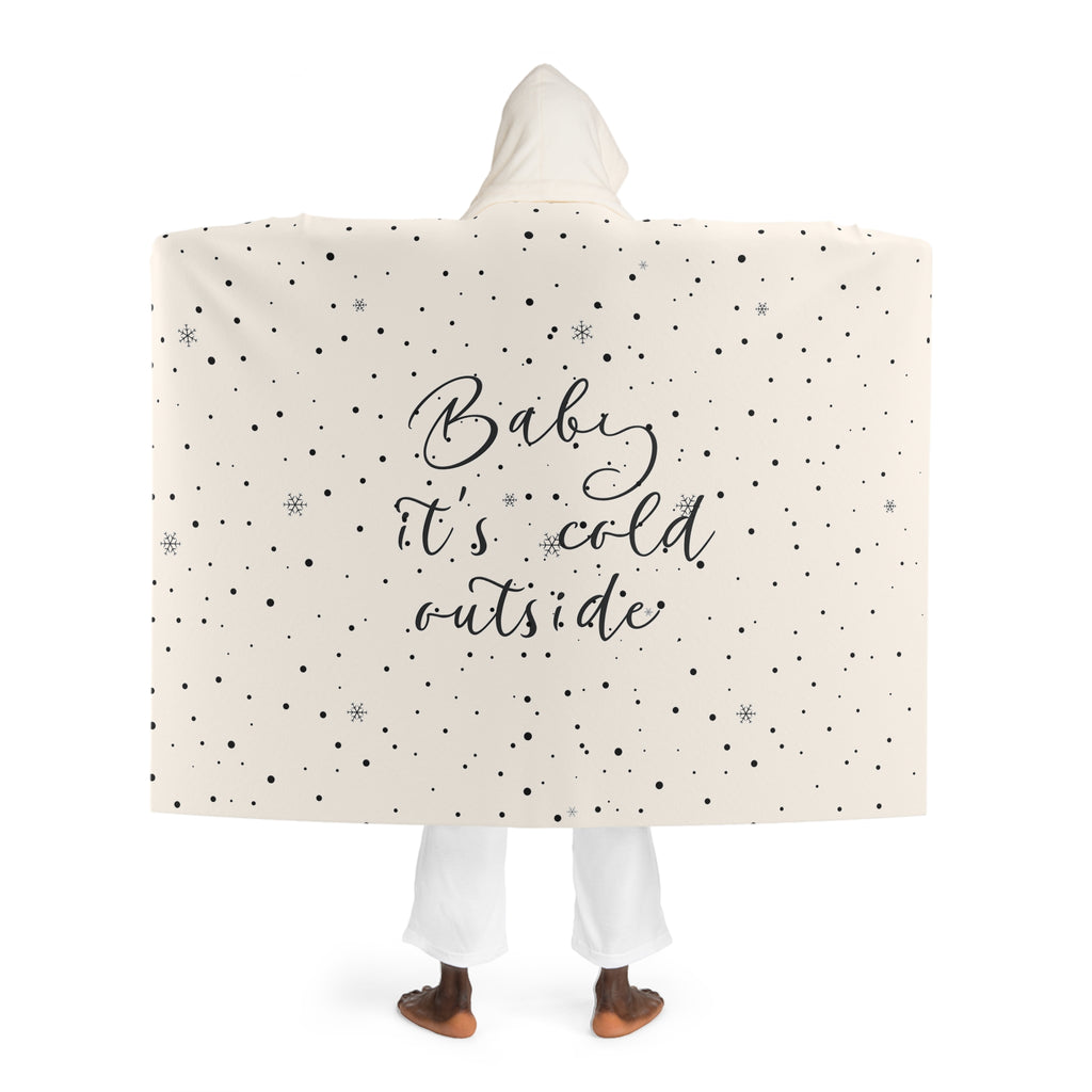 Hooded Sherpa Fleece Blanket