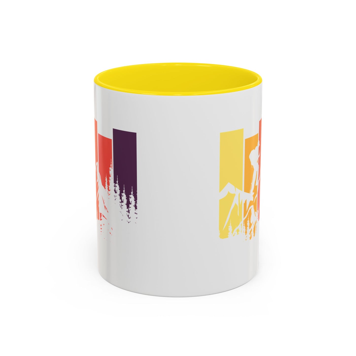 Colorful Mountain Adventure Coffee Mug, Nature Lover's Gift, Camping Mug, Hiking Coffee Cup, Outdoor Enthusiast Drinkware