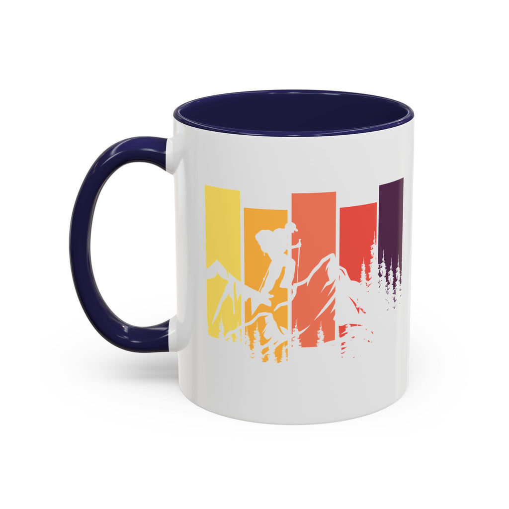Colorful Mountain Adventure Coffee Mug, Nature Lover's Gift, Camping Mug, Hiking Coffee Cup, Outdoor Enthusiast Drinkware