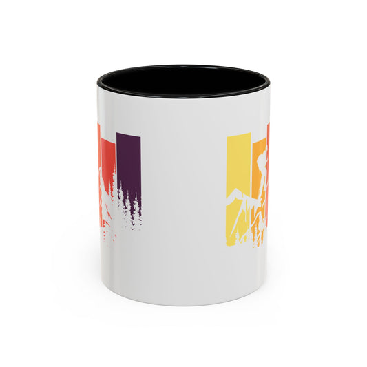 Colorful Mountain Adventure Coffee Mug, Nature Lover's Gift, Camping Mug, Hiking Coffee Cup, Outdoor Enthusiast Drinkware