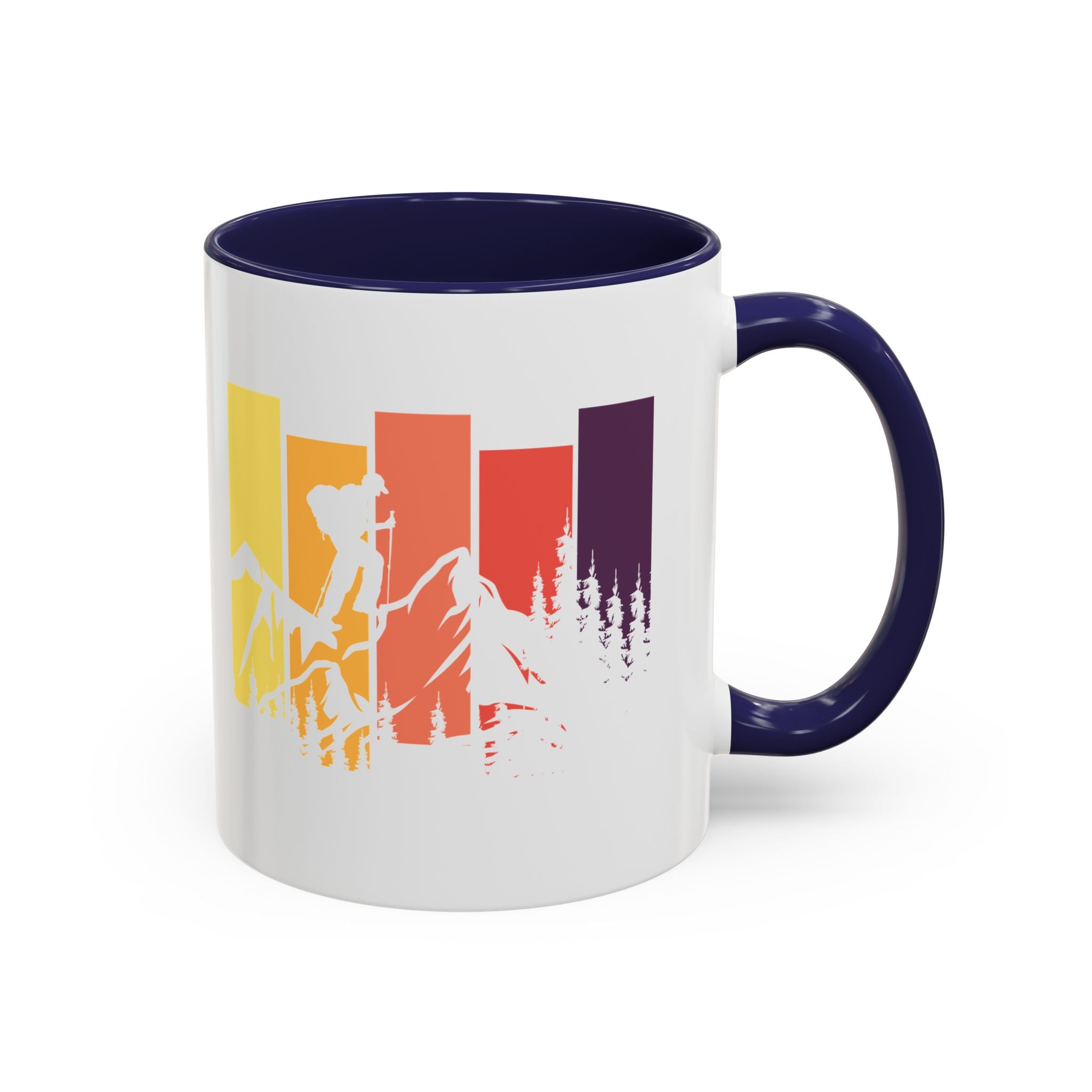 Colorful Mountain Adventure Coffee Mug, Nature Lover's Gift, Camping Mug, Hiking Coffee Cup, Outdoor Enthusiast Drinkware