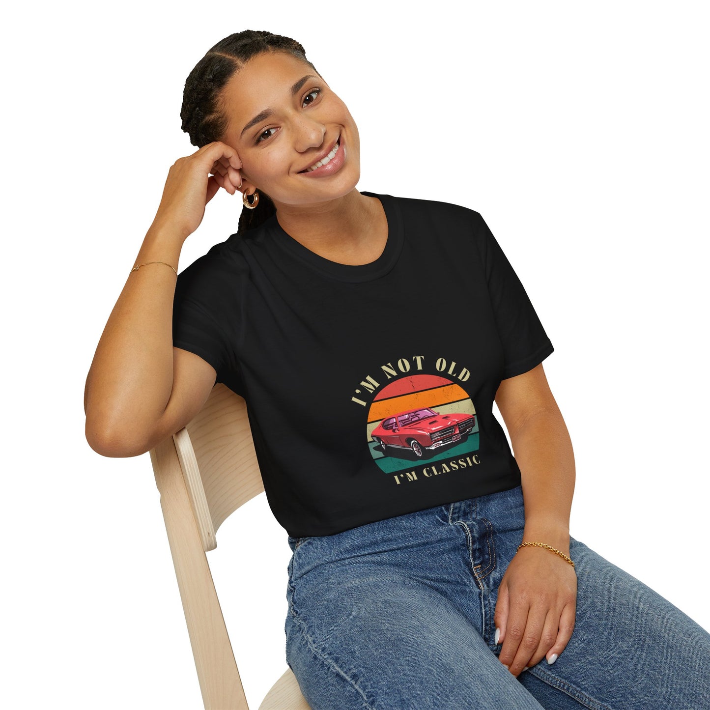 Vintage Classic Car Unisex Softstyle T-Shirt - "I'm Not Old, I'm Classic"