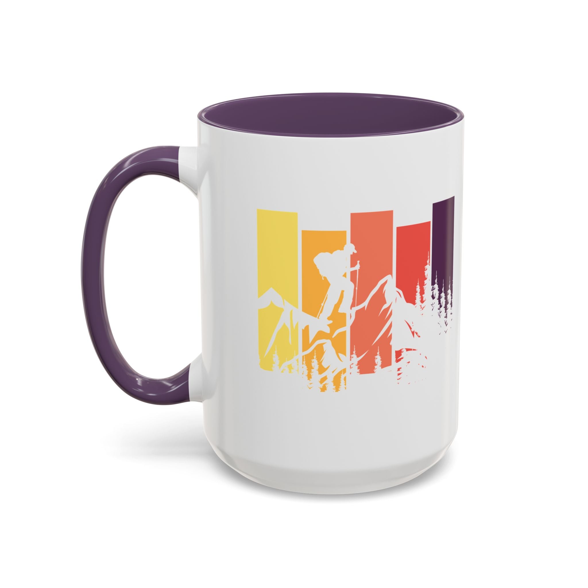 Colorful Mountain Adventure Coffee Mug, Nature Lover's Gift, Camping Mug, Hiking Coffee Cup, Outdoor Enthusiast Drinkware