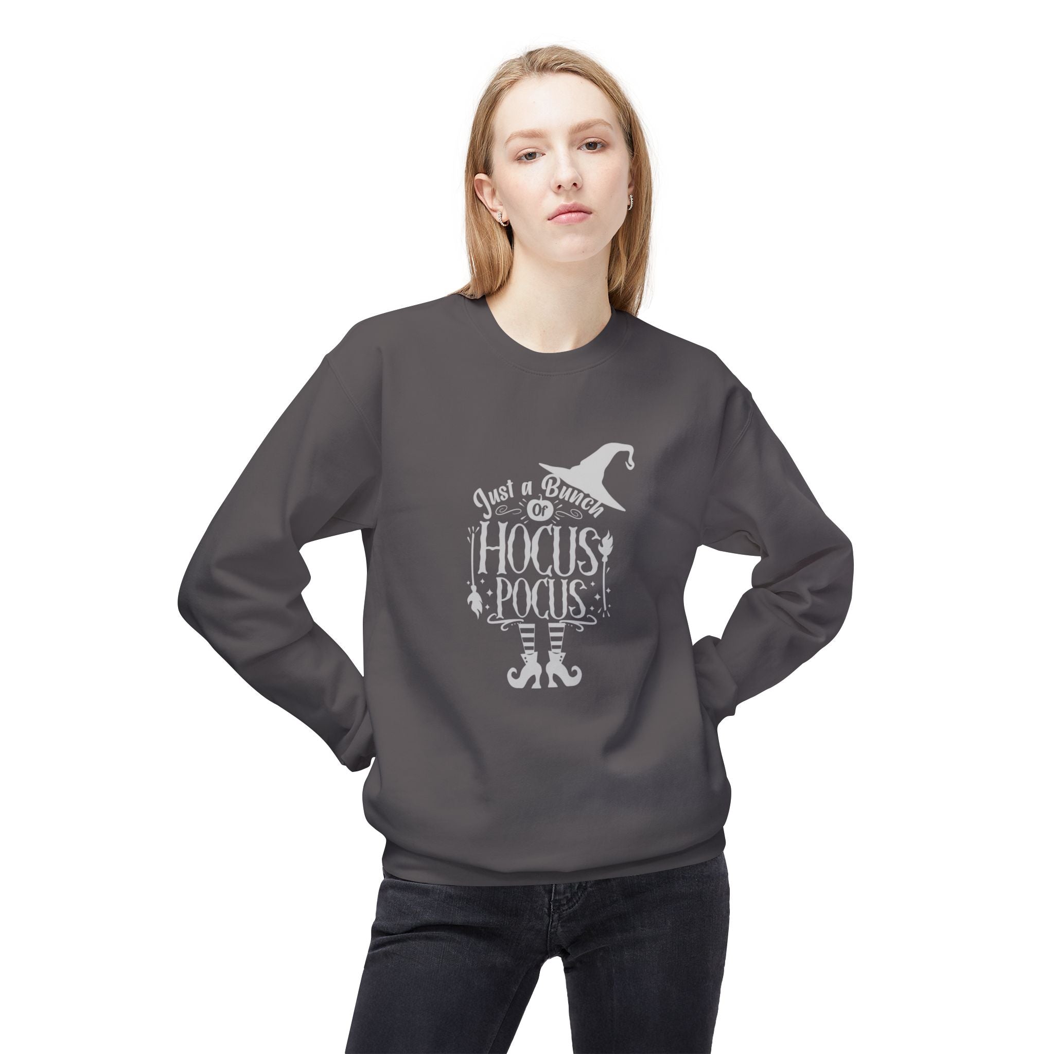 Unisex Midweight Softstyle Fleece Crewneck Sweatshirt - Hocus Pocus