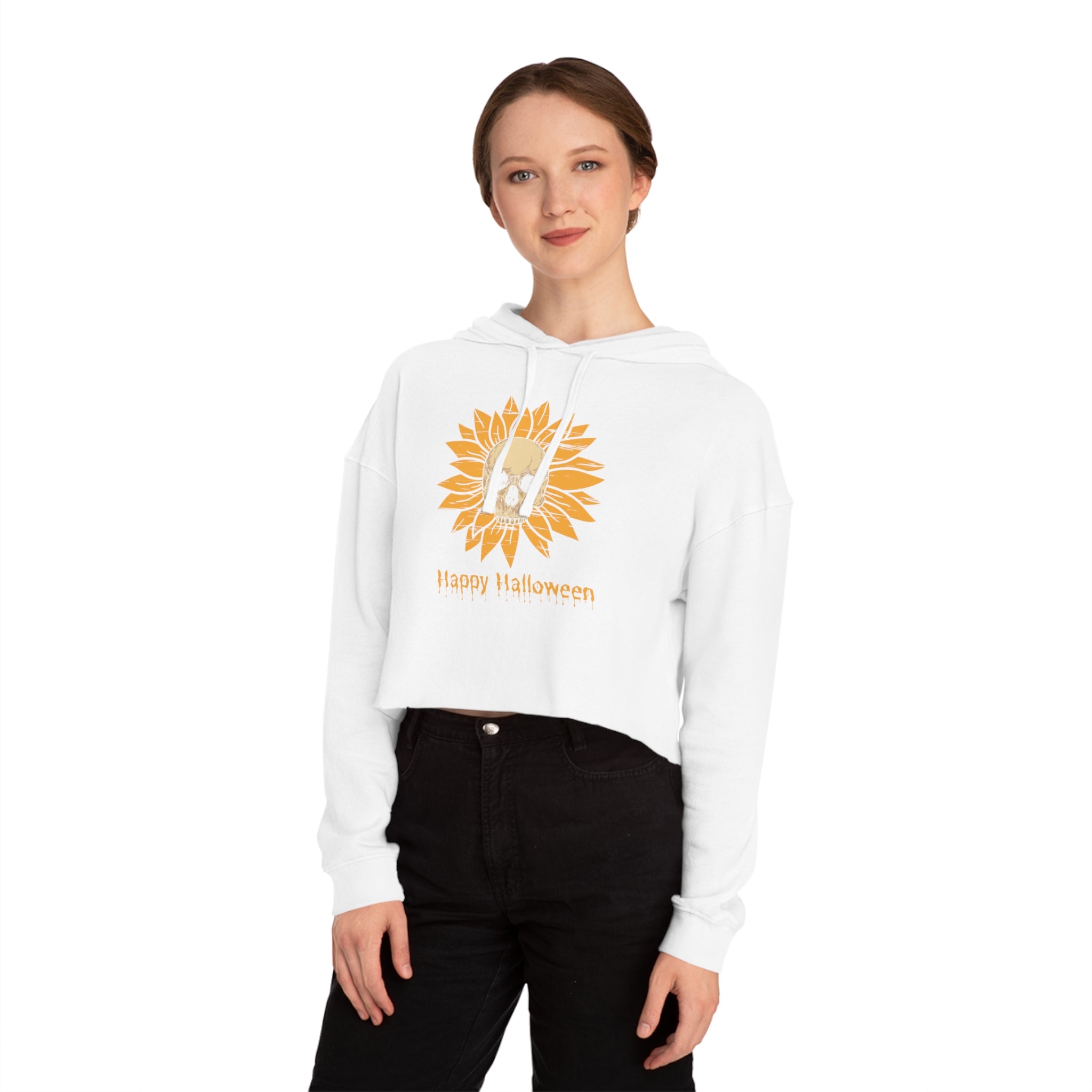 Womens Cropped Hooded Sweatshirt