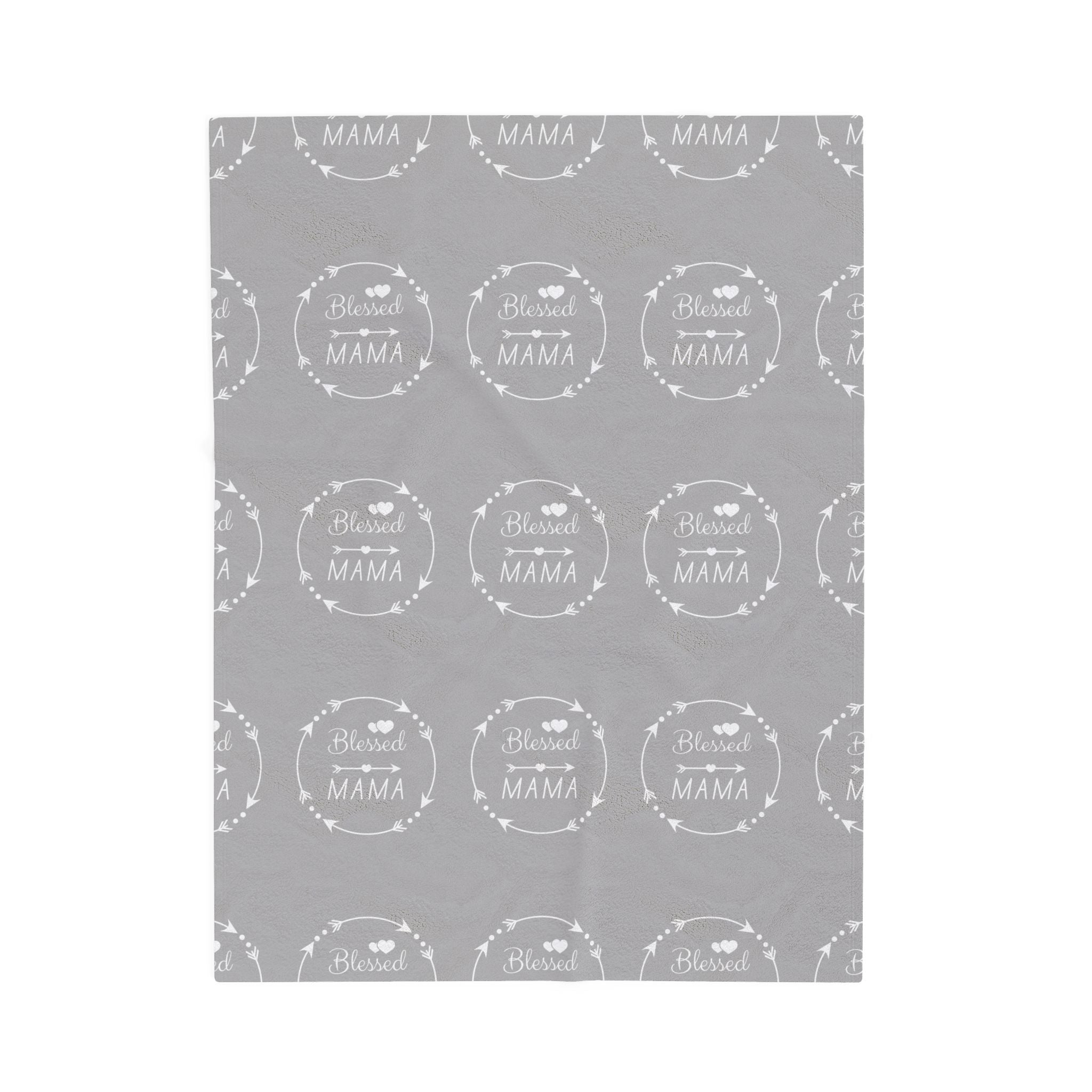 Blessed Mama Velveteen Plush Blanket - Cozy, Soft Gift for Mothers
