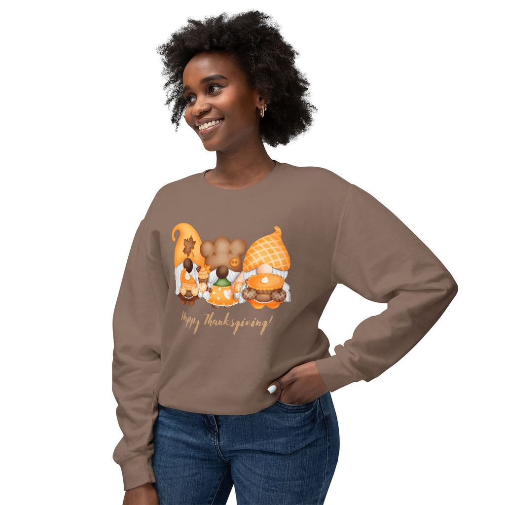 Thanksgiving Gnome Sweatshirt, Unisex Fall Crewneck Pullover, Cozy Autumn Gift, Harvest Celebration Apparel, Holiday Comfort Wear