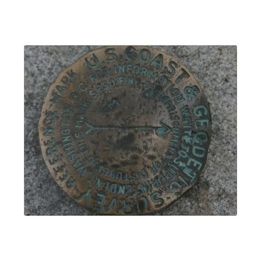 Classic Stretched Canvas - Surveyor Marker on top of Stone Mountain in GA