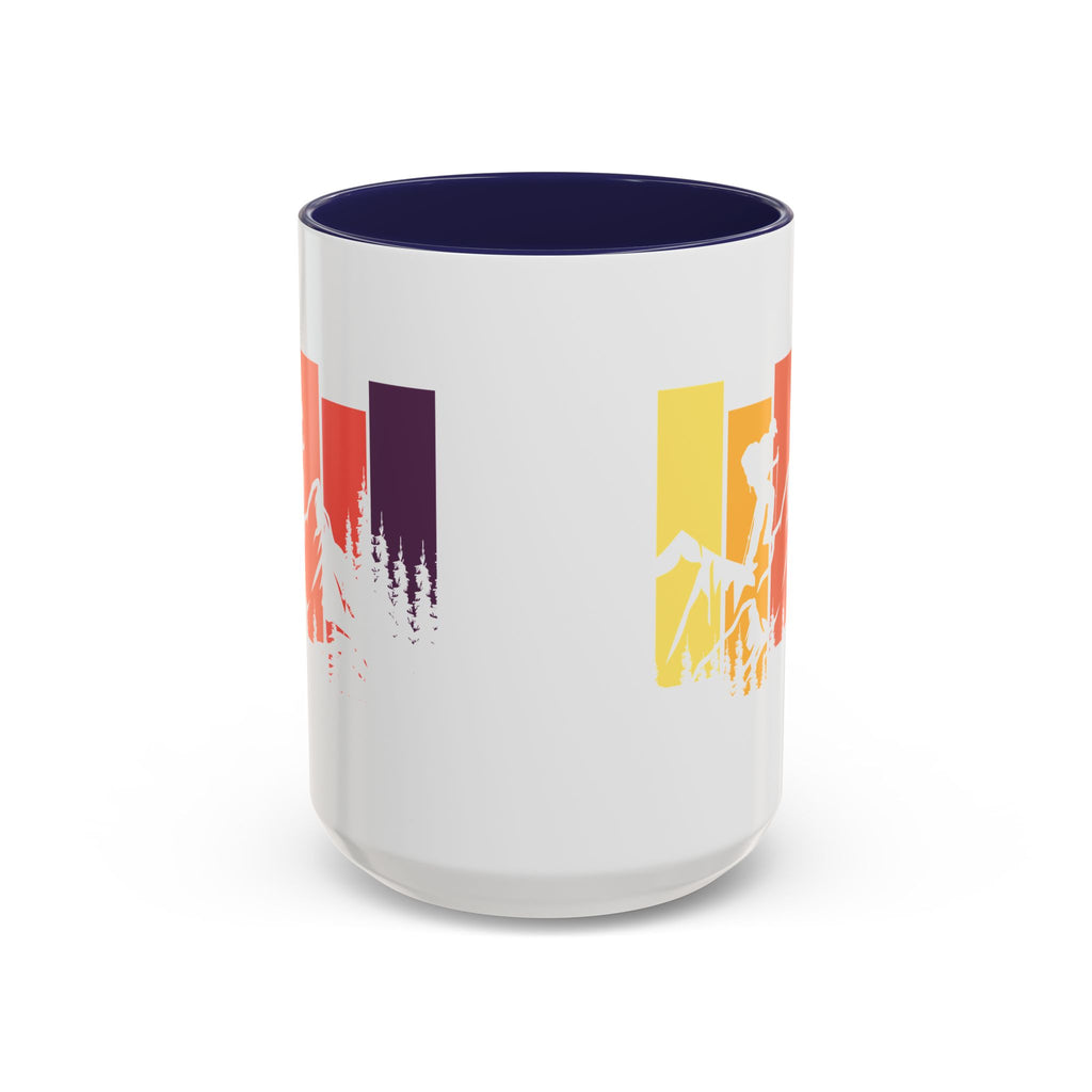 Colorful Mountain Adventure Coffee Mug, Nature Lover's Gift, Camping Mug, Hiking Coffee Cup, Outdoor Enthusiast Drinkware