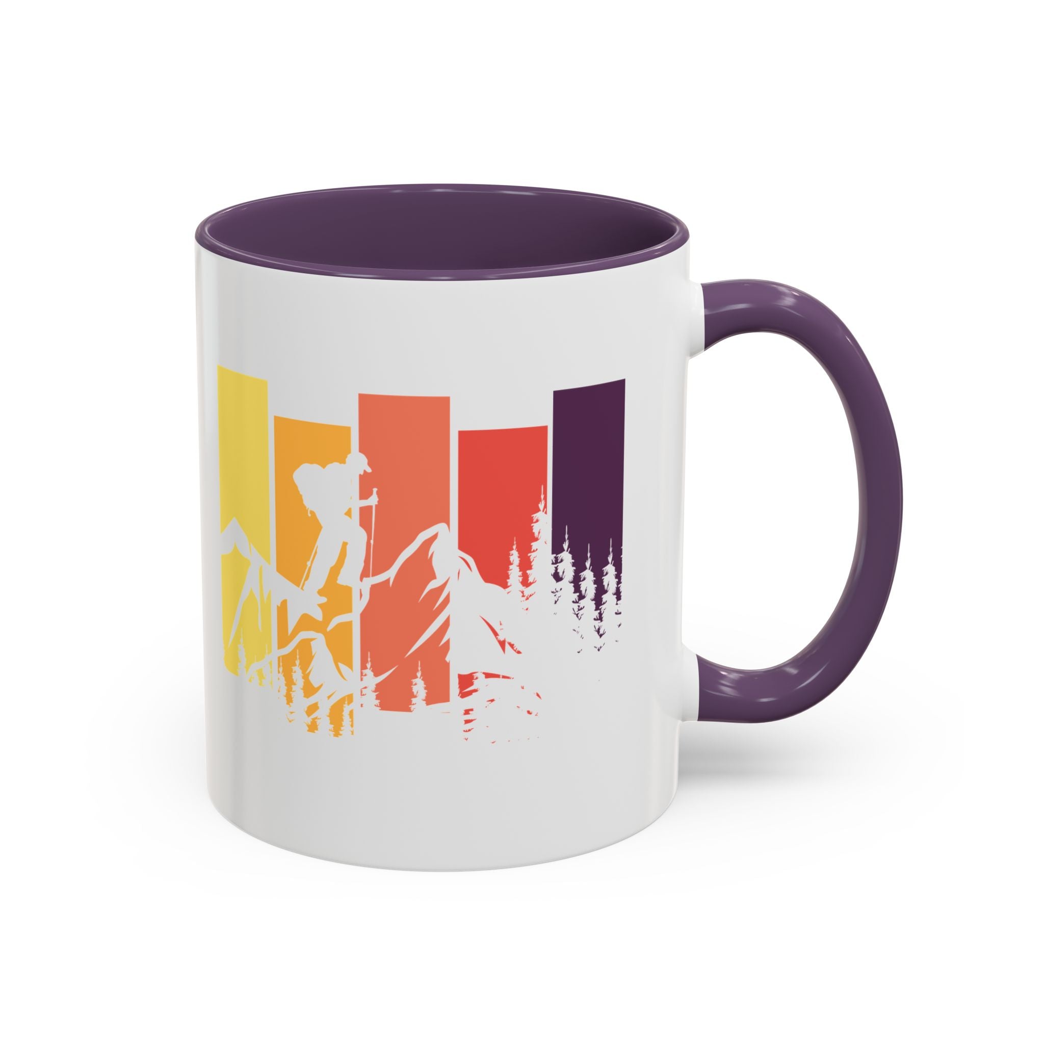 Colorful Mountain Adventure Coffee Mug, Nature Lover's Gift, Camping Mug, Hiking Coffee Cup, Outdoor Enthusiast Drinkware