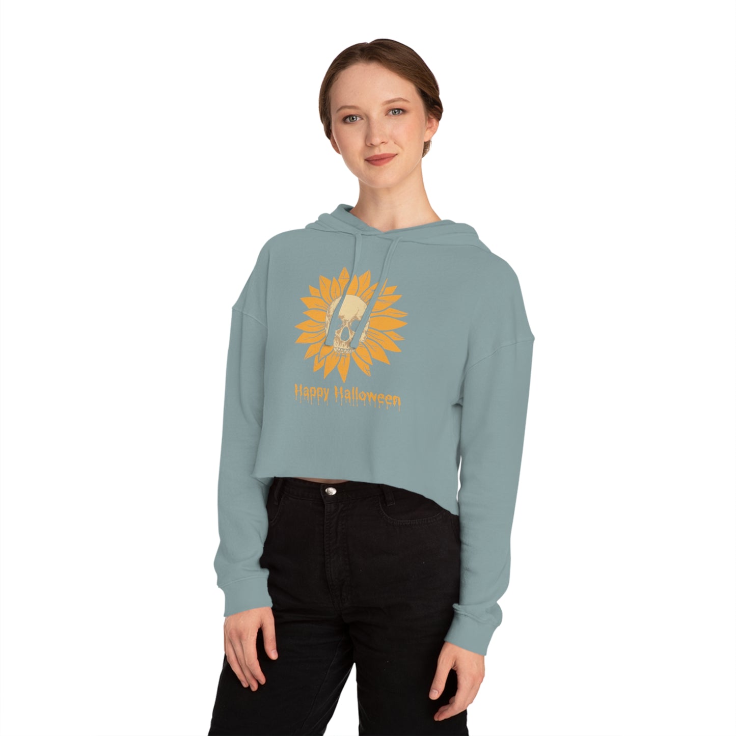 Womens Cropped Hooded Sweatshirt