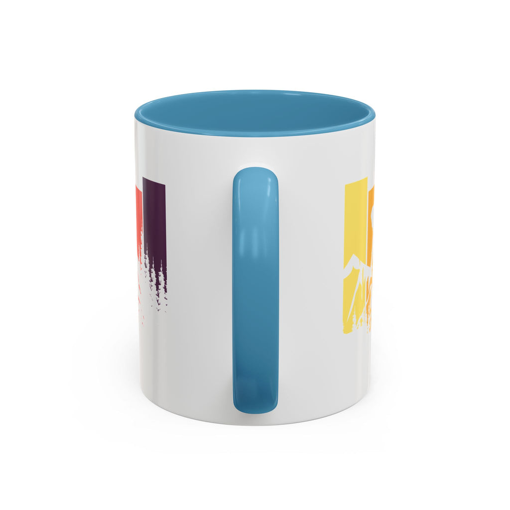 Colorful Mountain Adventure Coffee Mug, Nature Lover's Gift, Camping Mug, Hiking Coffee Cup, Outdoor Enthusiast Drinkware