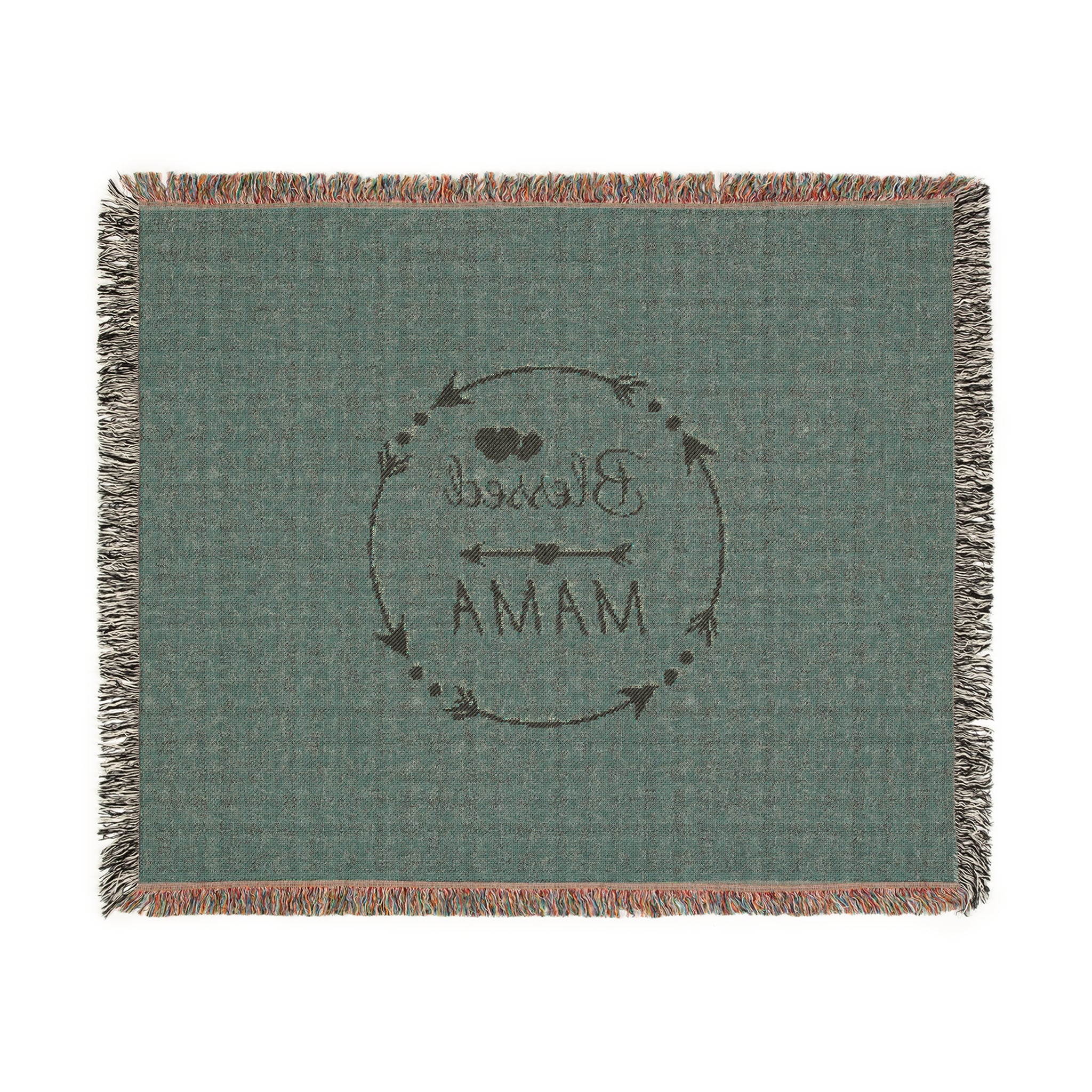 Blessed Mama Woven Blanket - Cozy Throw for Moms - Perfect Gift for Mother's Day & Celebrations