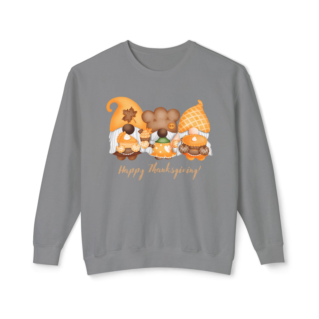 Thanksgiving Gnome Sweatshirt, Unisex Fall Crewneck Pullover, Cozy Autumn Gift, Harvest Celebration Apparel, Holiday Comfort Wear